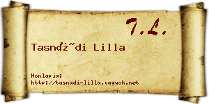 Tasnádi Lilla névjegykártya